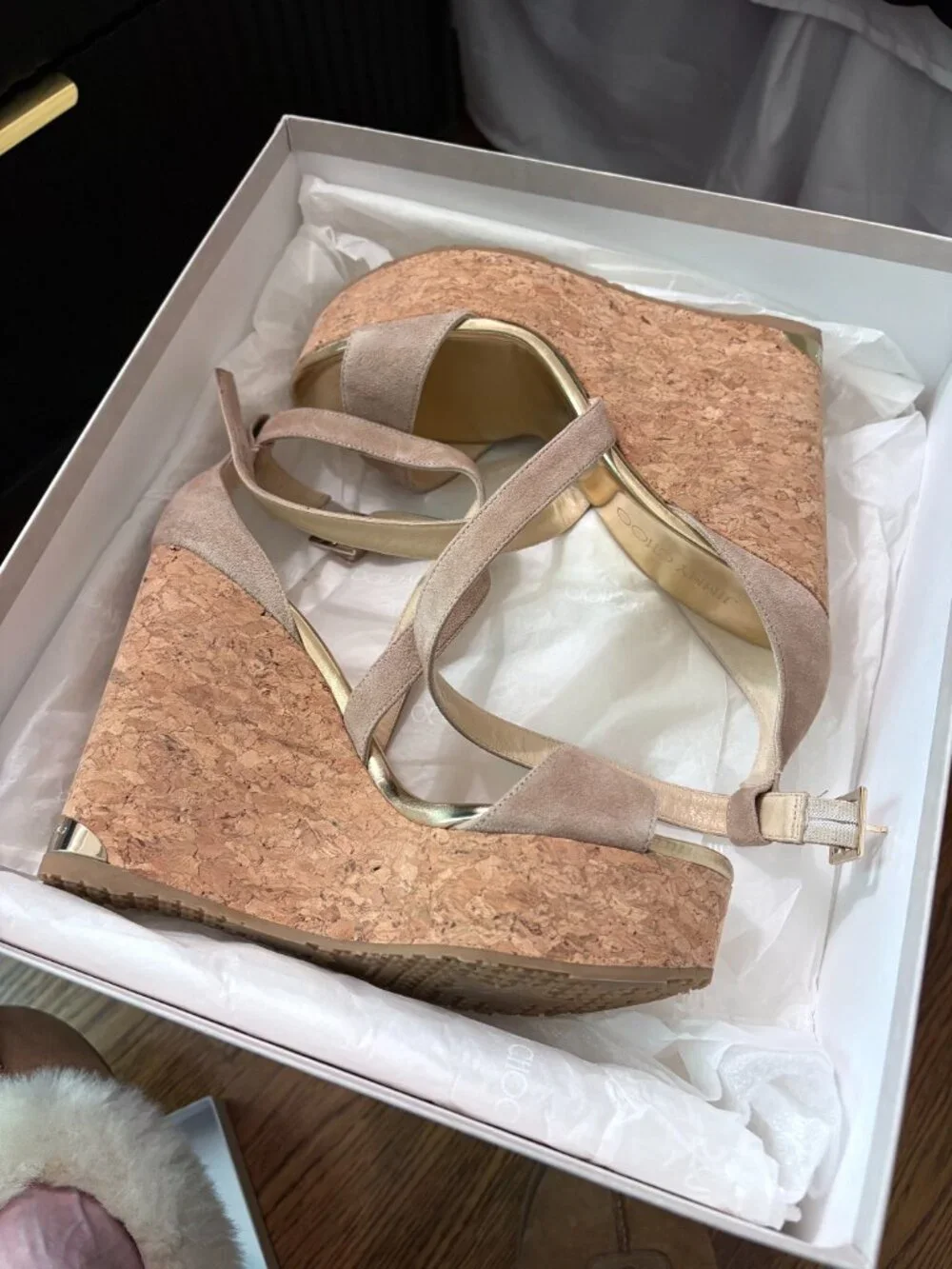 Jimmy Choo Portia wedge sandals 8/38